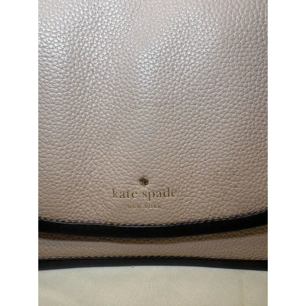 Kate Spade Ivy Ward Place Crossbody WKRU5388 Rose Cloud Leather Black Trim